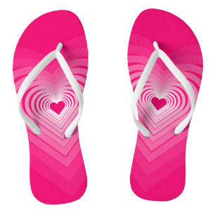 Rosa Flip Flops mit Herz