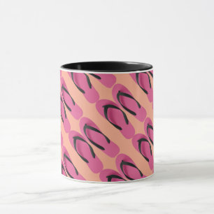 Rosa Flip Flops Spaß Tasse