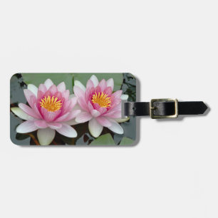 Rosa Floating Wasserlilie Lotus Gepäckstück Gepäckanhänger