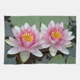 Rosa Floating Wasserlilie Lotus Küchentuch