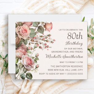 Rosa Flora 100. Großmutter 80. Geburtstag