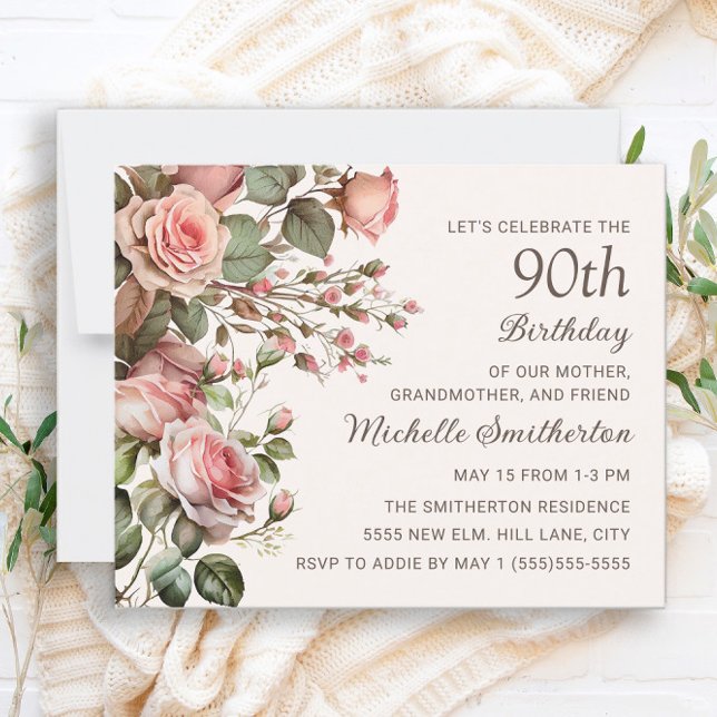 Rosa Flora 100. Großmutter 90. Geburtstag (Von Creator hochgeladen)