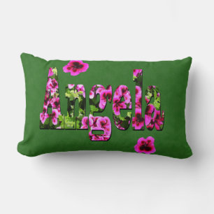 Rosa Floral-Angela-Logo, Lendenkissen