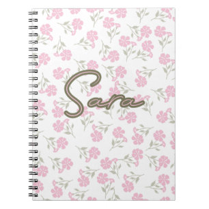 Rosa floral AOP Notizblock