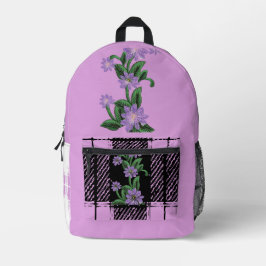 Rosa Floral Bedruckter Rucksack