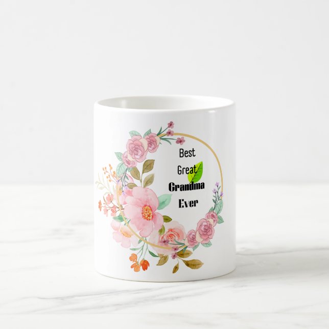 Rosa Floral Gold Bestes Gran Café Al Porto Kaffeetasse (Mittel)