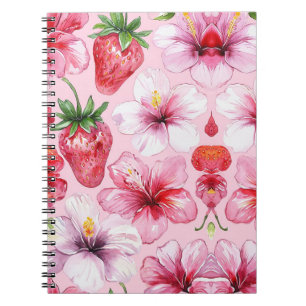 Rosa Floral Notizblock