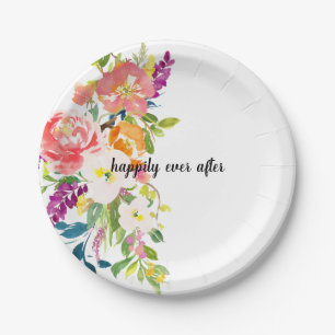 Rosa Floral Pappteller