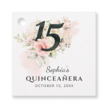 Rosa Floral Quinceanera Rustikal 15. Geburtstag