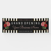 Rosa Floral Schwarz | White Stripes