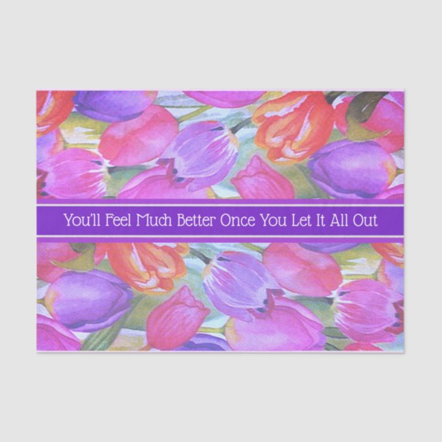 Rosa Floral Seidenpapier (Vorderseite)