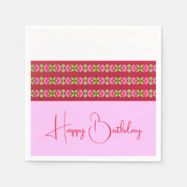 Rosa florale Akzentation Elegant Serviette