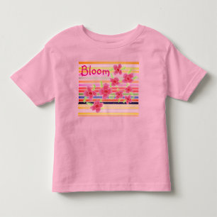 Rosa florale Akzente Kleinkind T-shirt