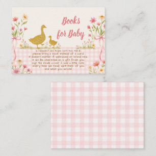 Rosa florale albergo Baby Shower Buchanfrage Begleitkarte
