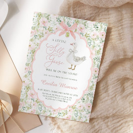 Rosa florale albergo pazzo Vintage Baby Shower Einladung