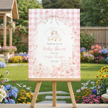 Rosa Florale Alberola Baby Shower Willkommensgruß