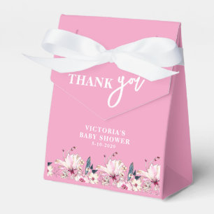 Rosa florale Baby in Bloom Baby Shower Geschenkbox Geschenkschachtel