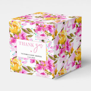 Rosa Florale Baby in Bloom Babyparty Geschenkschachtel