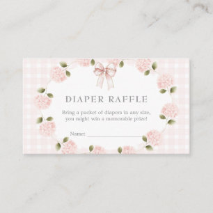 Rosa florale Babyparty-Einladung,  Visitenkarte