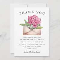 Rosa florale Babyparty per Post unter Quarantäne