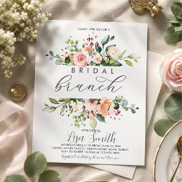 Rosa Florale Brautparty Einladung
