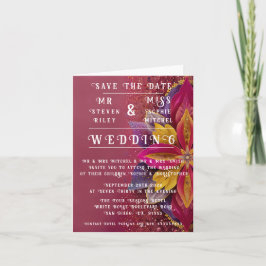 Rosa florale Elegance Hochzeitskollektion Einladung