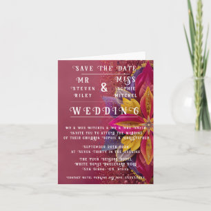 Rosa florale Elegance Hochzeitskollektion Einladung