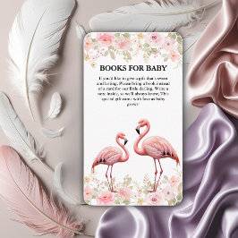 Rosa florale Elegant Flamingo Baby Dusche Begleitkarte
