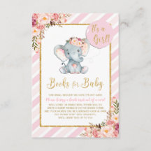 Rosa florale Elephant Baby Dusche bringen eine Boo