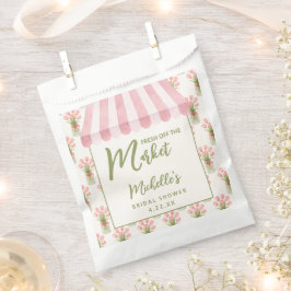 Rosa florale Frisch vom Markt - Brautdusche Geschenktütchen