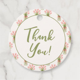 Rosa florale Frisch vom Markt Brautparty Geschenkanhänger