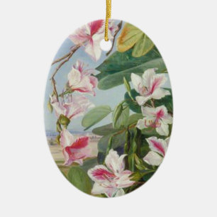 Rosa florale Frühlings-Party Dusche Frieden Liebe Keramikornament