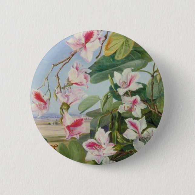 Rosa florale Frühlings-Party-Shower Frieden Liebe  Button (Vorderseite)