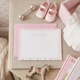 Rosa florale grandmillennial Babyzimmer Grußkarte Einladung