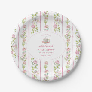 Rosa Florale Grandmillennial-Bridal-Teeparty Pappteller