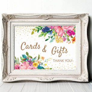 Rosa Florale Karten Geschenke Baby Shower Poster