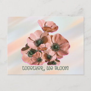 rosa florale Kunst Feiertagspostkarte