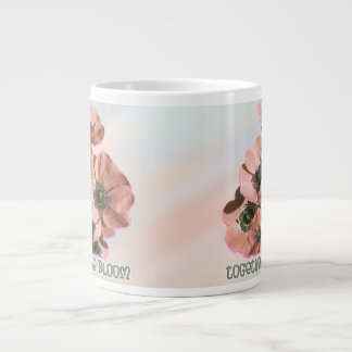 rosa florale Kunst Jumbo-Tasse