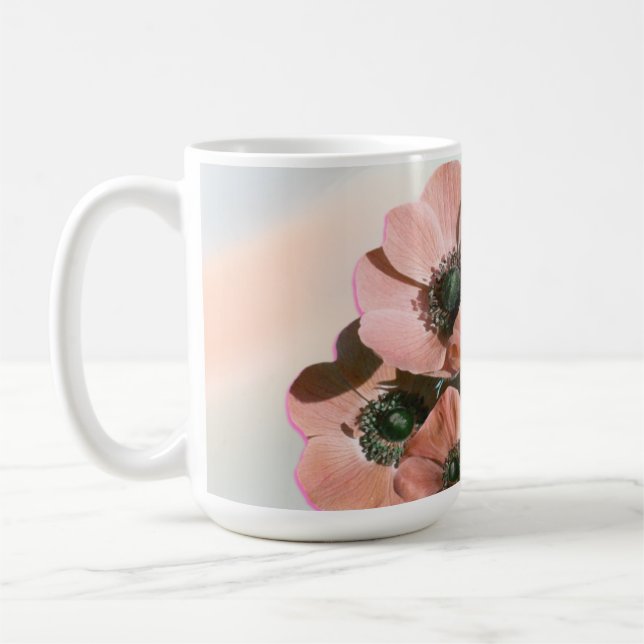 rosa florale Kunst Kaffeetasse (Links)
