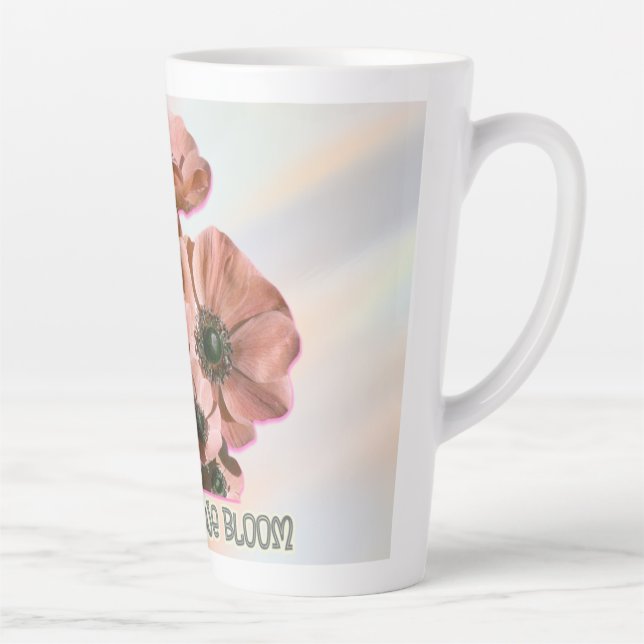 rosa florale Kunst Milchtasse (Rechts)