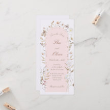 Rosa Florale Mobile Hochzeits-Einladung