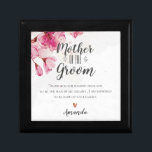 Rosa florale Mutter des Bräutigams Danke, dass Sie Erinnerungskiste<br><div class="desc">Rosa florale Mutter des Bräutigams Vielen Dank, dass Sie Nachricht Geschenkboxen . Eine einzigartige Art des Sprichworts Vielen Dank an die Mutter Ihres Bräutigams. Eine Keepake Jewelery Geschenkboxen mit rosa Blumenhintergrund und einer personalisierten Danksagung ist das ideale Geschenk. Passen Sie es an, indem Sie den Namen der Braut ändern. Für...</div>