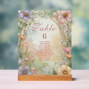 Rosa Florale Quinceanera-Feier Acrylschild