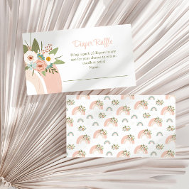 Rosa florale Regenbogenschutzkarte Begleitkarte