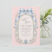 Rosa florale vintage elegante Babyparty