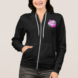 Rosa florale Vintage personalisierte Bezeichnung E Hoodie