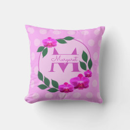 Rosa florale Vintage personalisierte Bezeichnung E Kissen