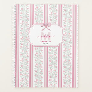 Rosa florale Wildblumen Coquette Schleife Planer