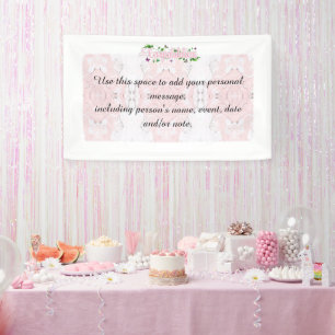Rosa floraler Gratulations-Textbanner Banner
