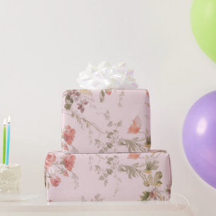 Rosa florales altmodisches Tapete Geschenkpapier